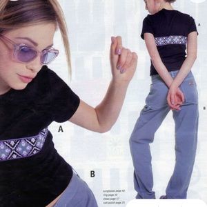 Vintage 1996 Delia’s Thermal Crop Top size L